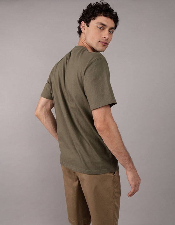 Camiseta cuello Henley manga corta Hombre AE - Generico