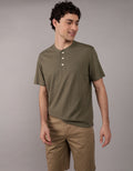 Camiseta cuello Henley manga corta Hombre AE - Generico 4165_1740_347_of