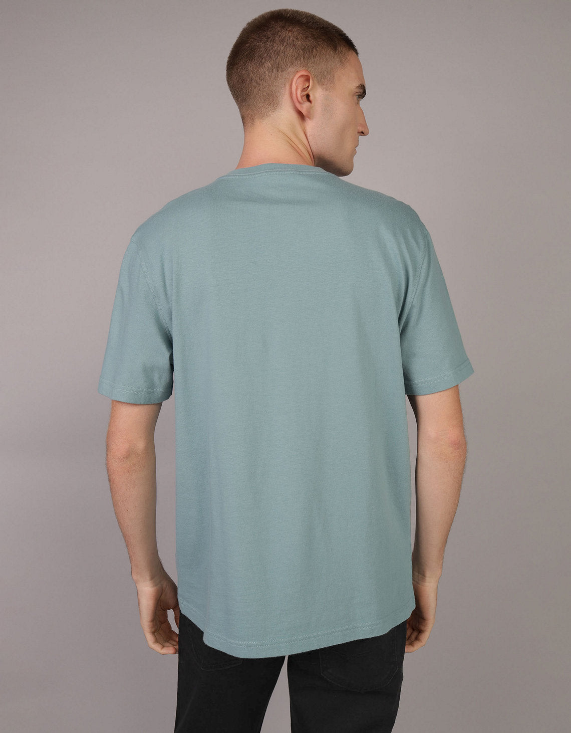 Camiseta cuello Henley manga corta Hombre AE - Azul 4165_1740_393_ob
