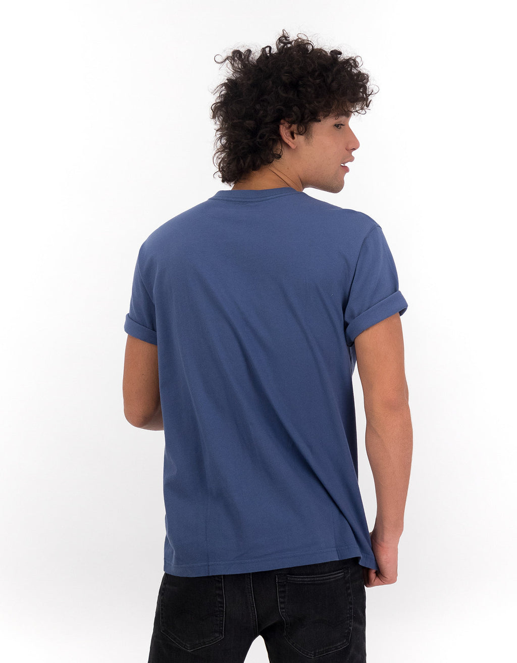 Camiseta cuello Henley manga corta Hombre AE - Azul 4165_1740_417_ob
