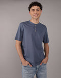 Camiseta cuello Henley manga corta Hombre AE - Generico 4165_1740_526_of