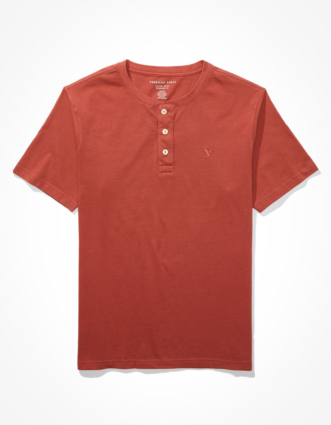Camiseta cuello Henley manga corta Hombre AE - Café 4165_1740_812_f