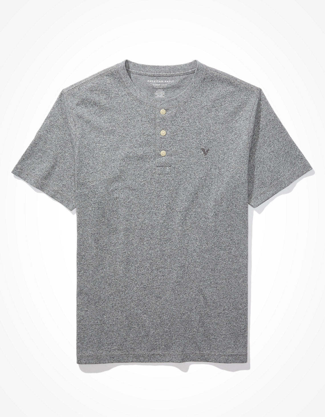 Camiseta de manga corta AE Henley Icon - Gris 4165_1741_006_f
