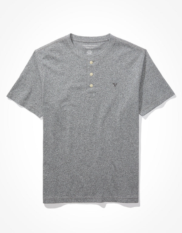 Camiseta de manga corta AE Henley Icon - Gris