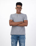 Camiseta de manga corta AE Henley Icon - Gris 4165_1741_006_of