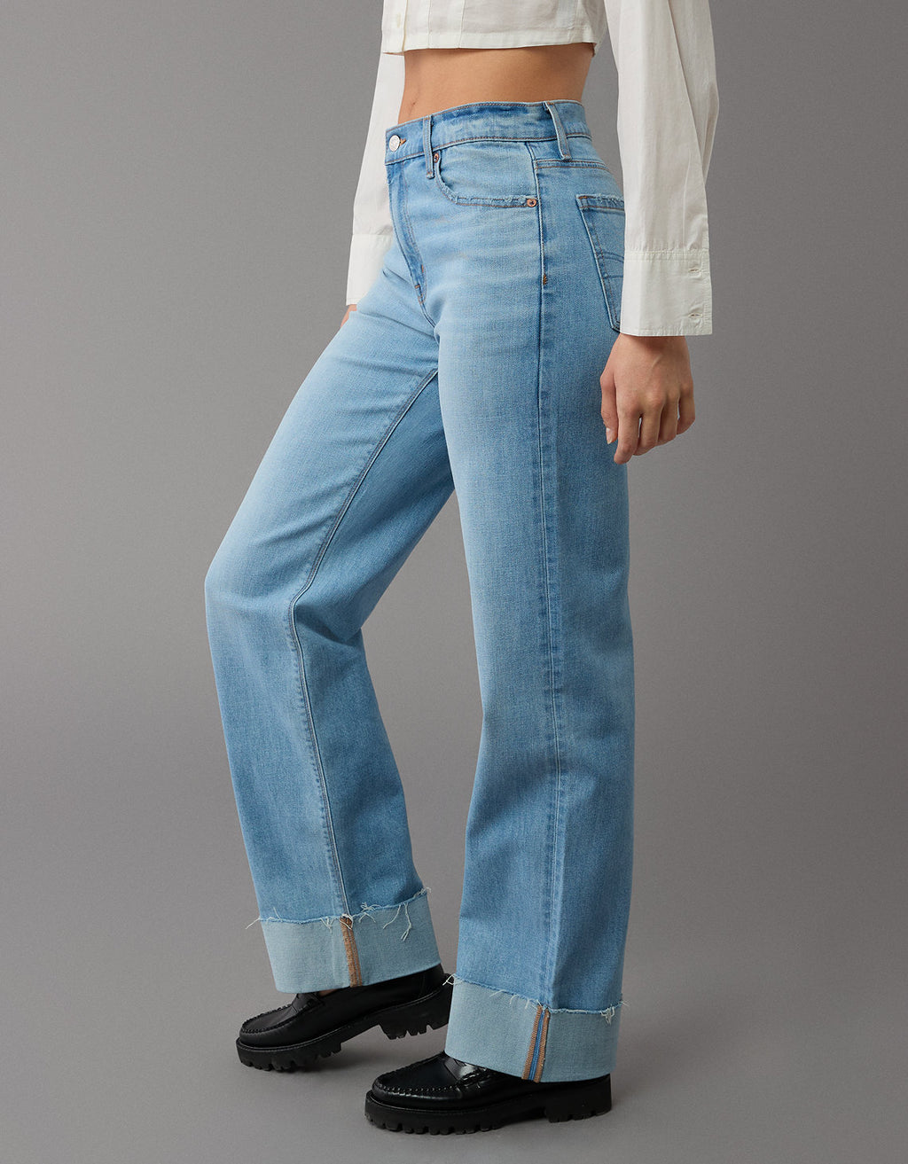 Jean Stovepipe Tiro Alto Mujer AE - Azul 4435_5341_401_os