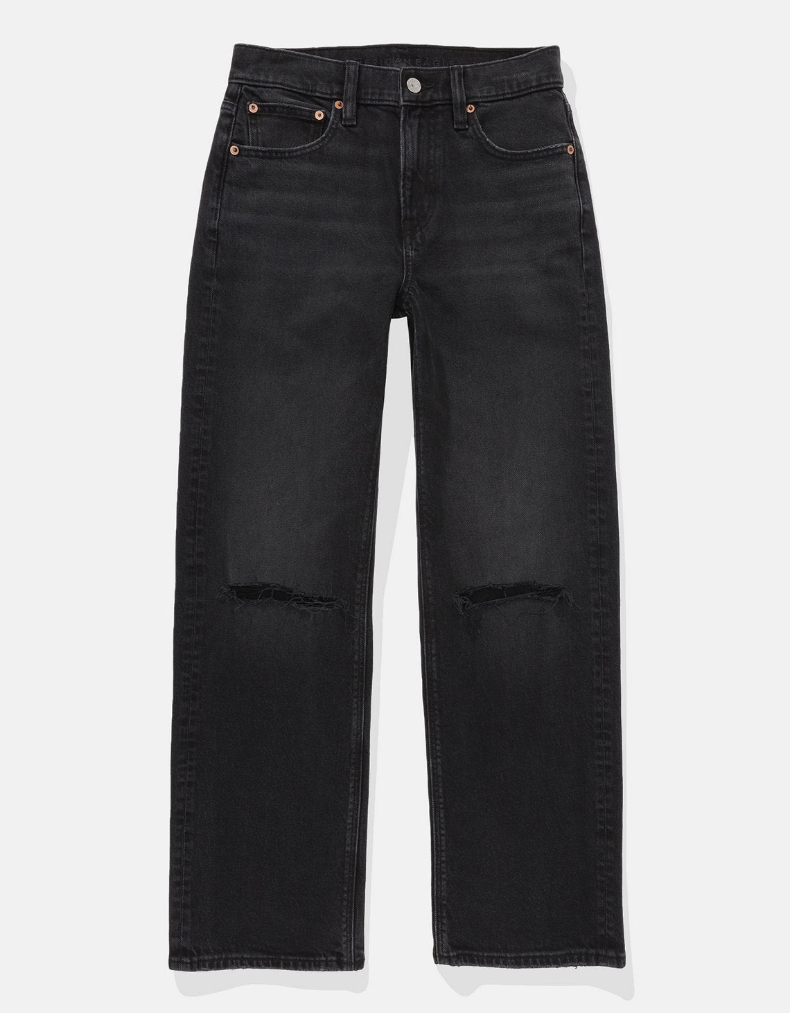 Jean Stovepipe Tiro Alto Ae - Negro 4435_5831_016_f