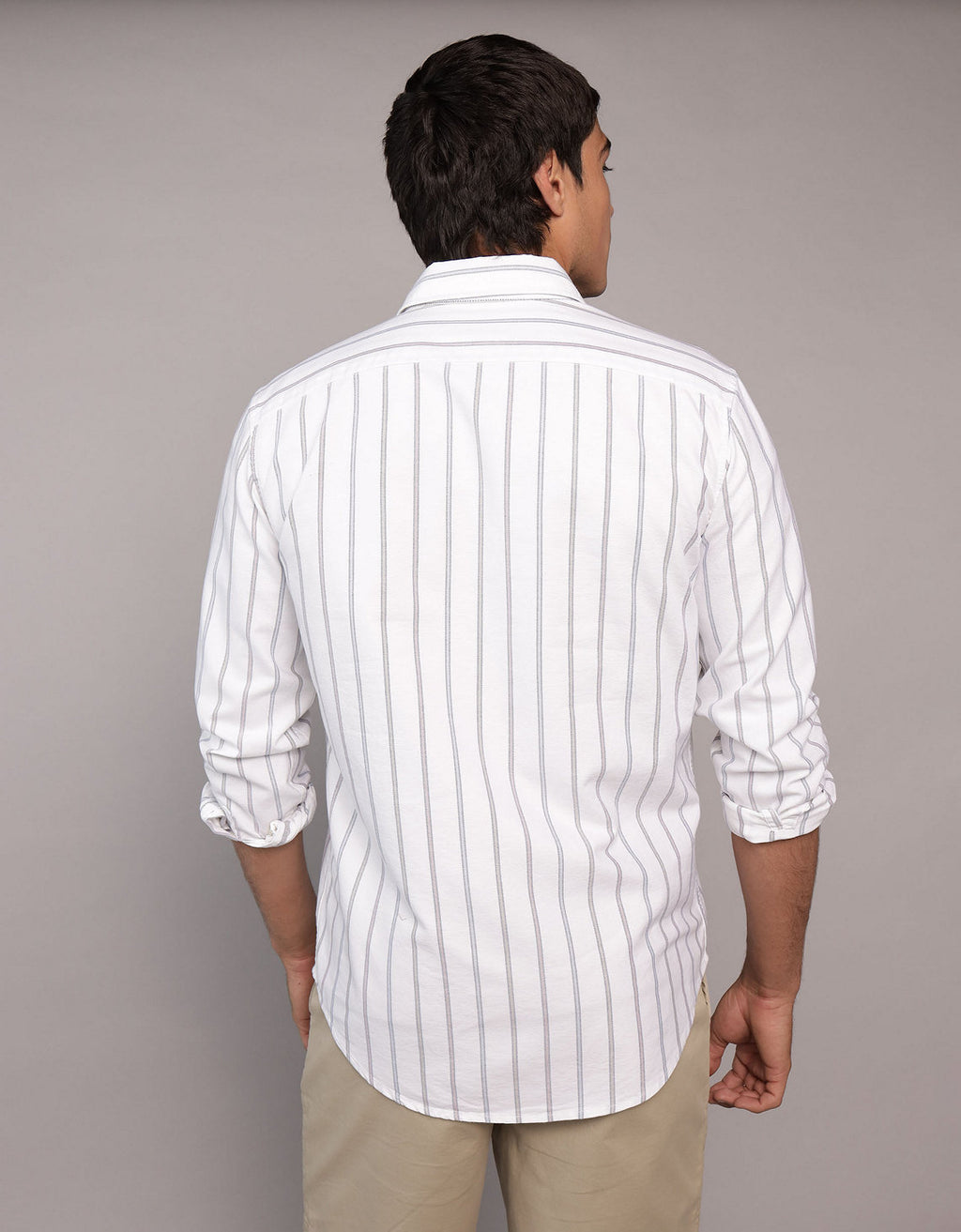 Camisa Oxford Slim Fit Ae - Caqui 5153_2830_209_ob
