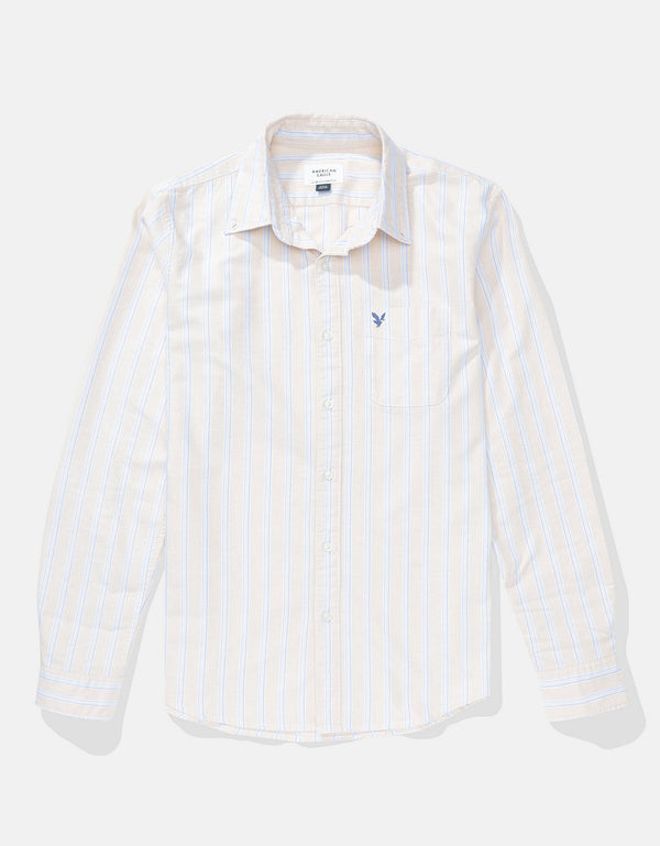 Camisa Oxford Slim Fit Ae - Caqui