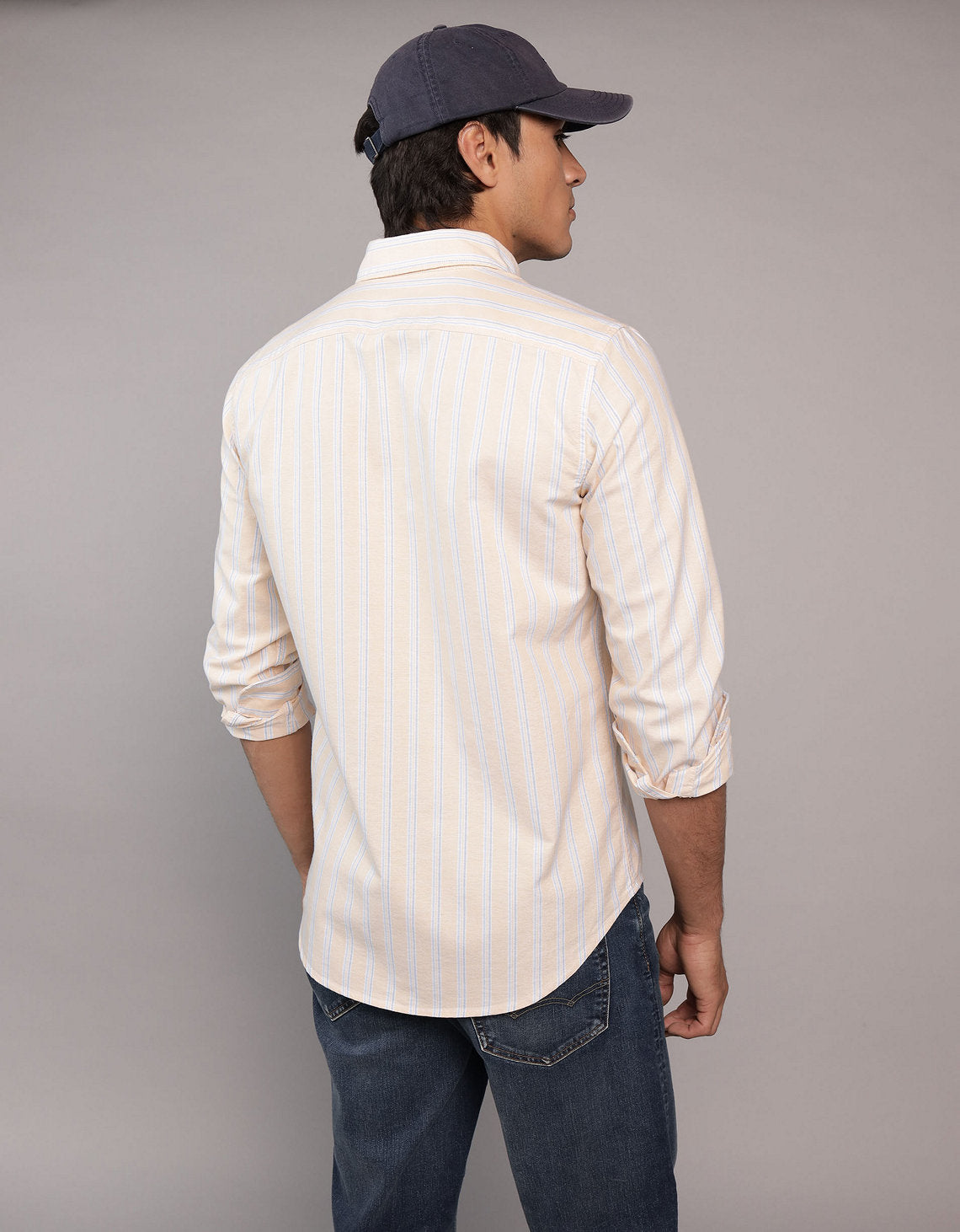 Camisa Oxford Slim Fit Ae - Caqui 5153_2830_212_ob
