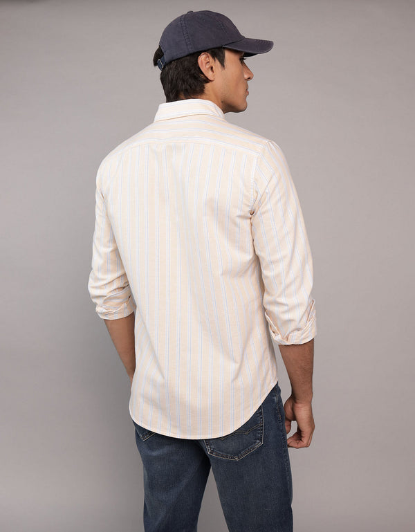 Camisa Oxford Slim Fit Ae - Caqui