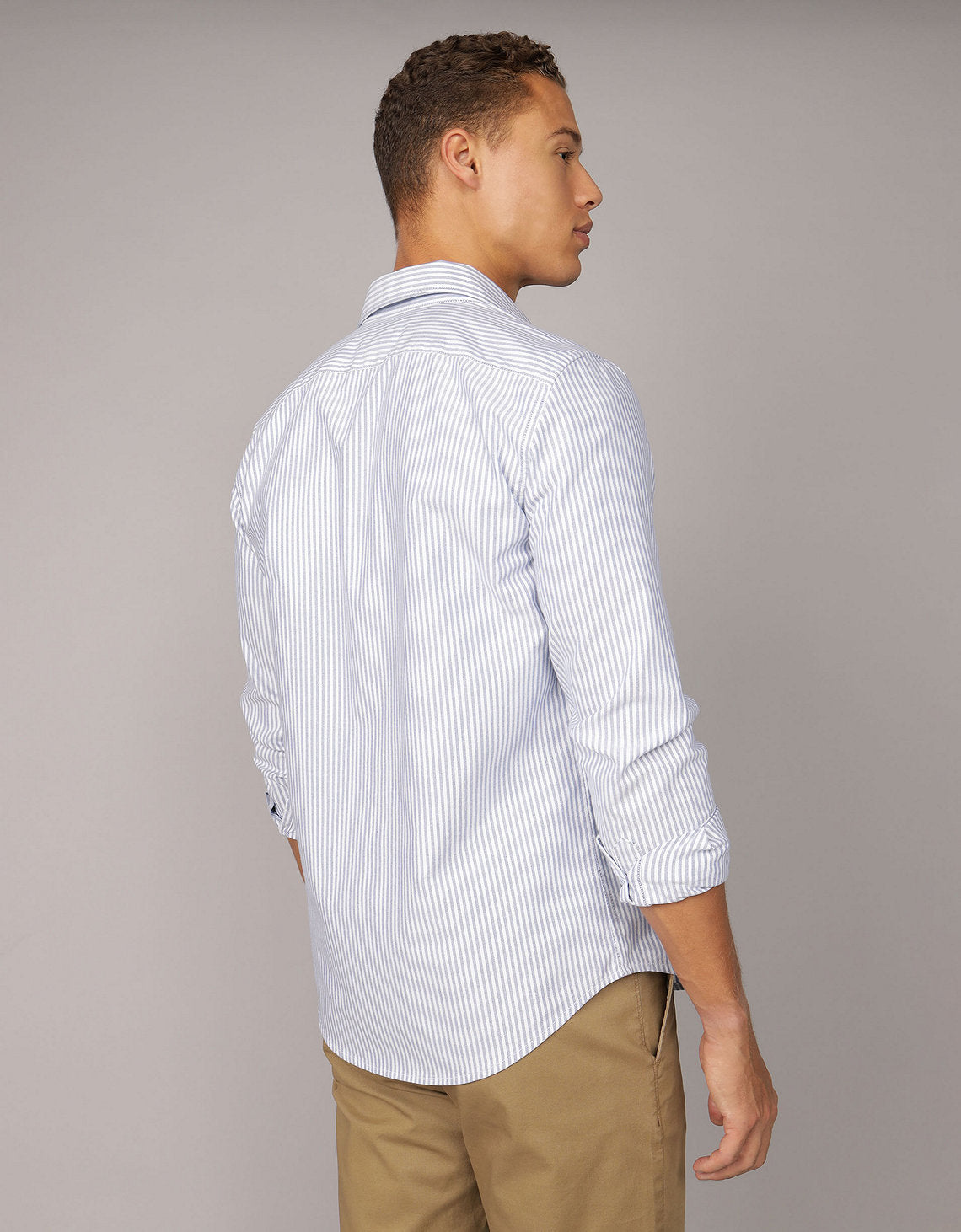 Camisa Oxford Slim Fit Ae - Azul 5153_2830_401_ob