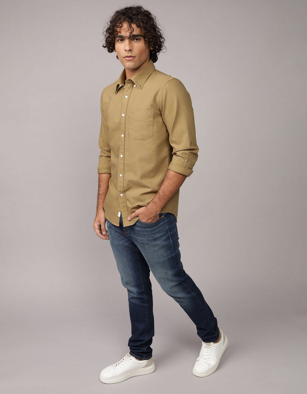 Camisa Oxford Slim Fit Ae - Generico 5153_2830_520_of