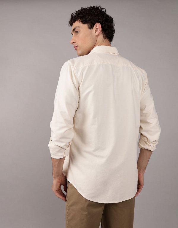 Camisa Oxford Slim Fit Ae - Amarillo
