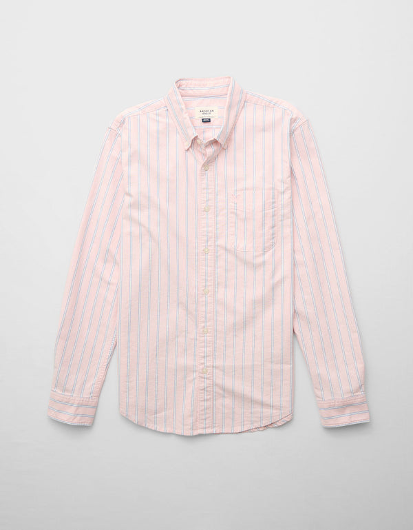 Camisa Oxford Slim Fit Ae - Naranja