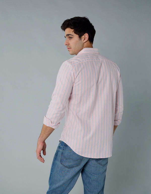 Camisa Oxford Slim Fit Ae - Naranja