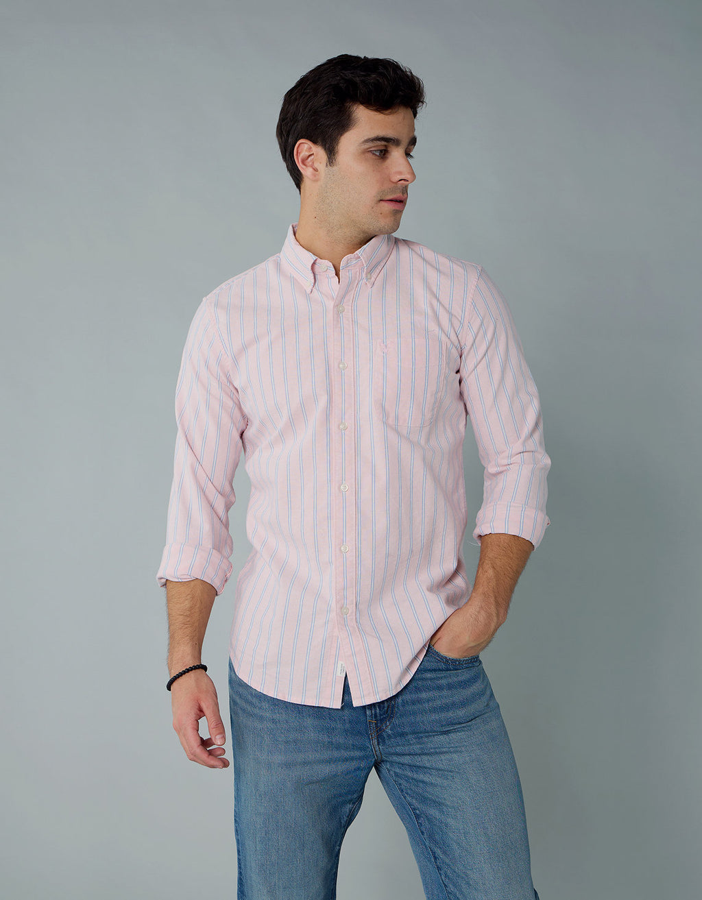Camisa Oxford Slim Fit Ae - Naranja 5153_2830_800_of