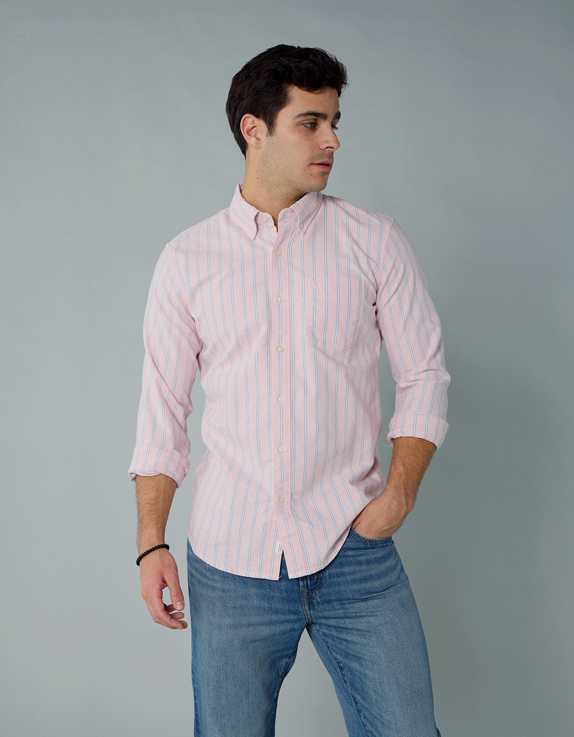 Camisa Oxford Slim Fit Ae - Naranja 5153_2830_800_of