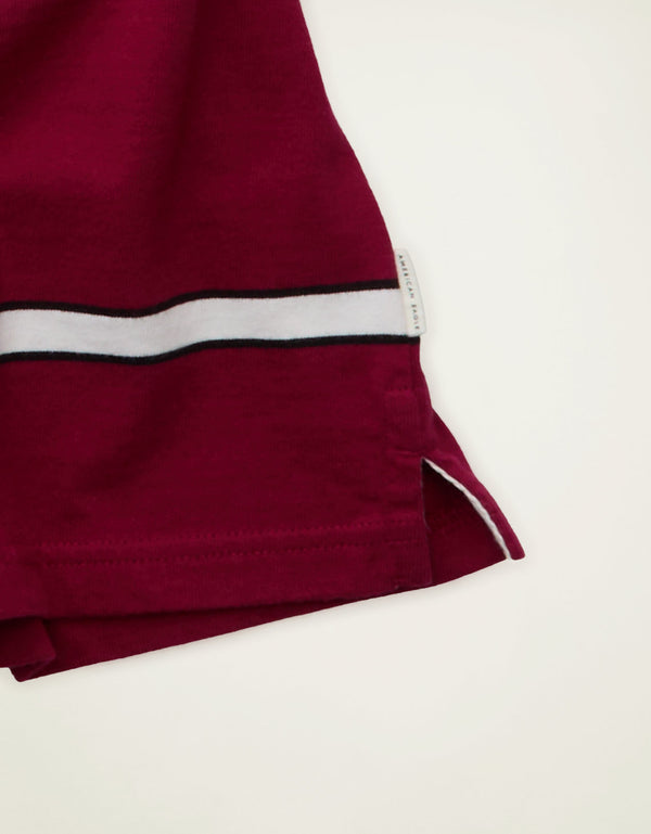 Camiseta de rugby de ajuste cuadrado - Rojo