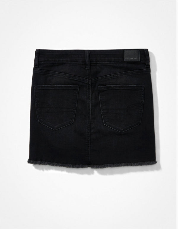 Mini falda AE tiro alto - Negro