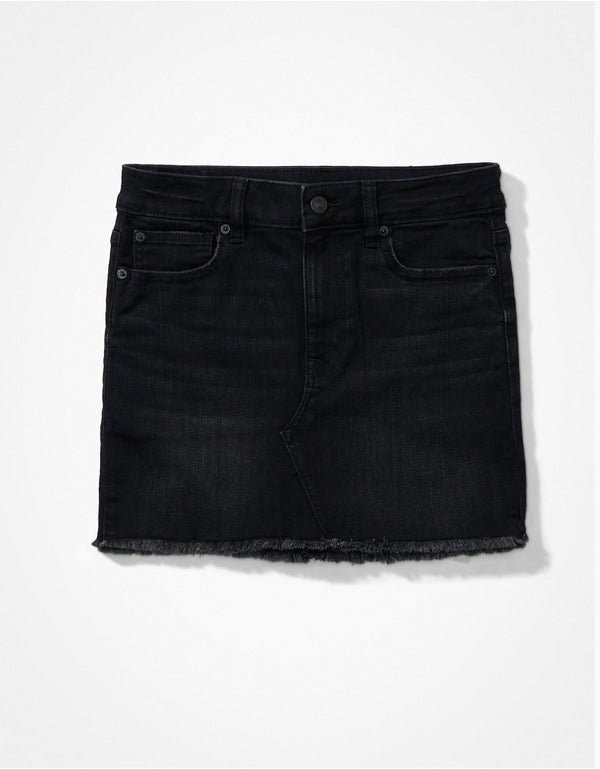 Mini falda AE tiro alto - Negro