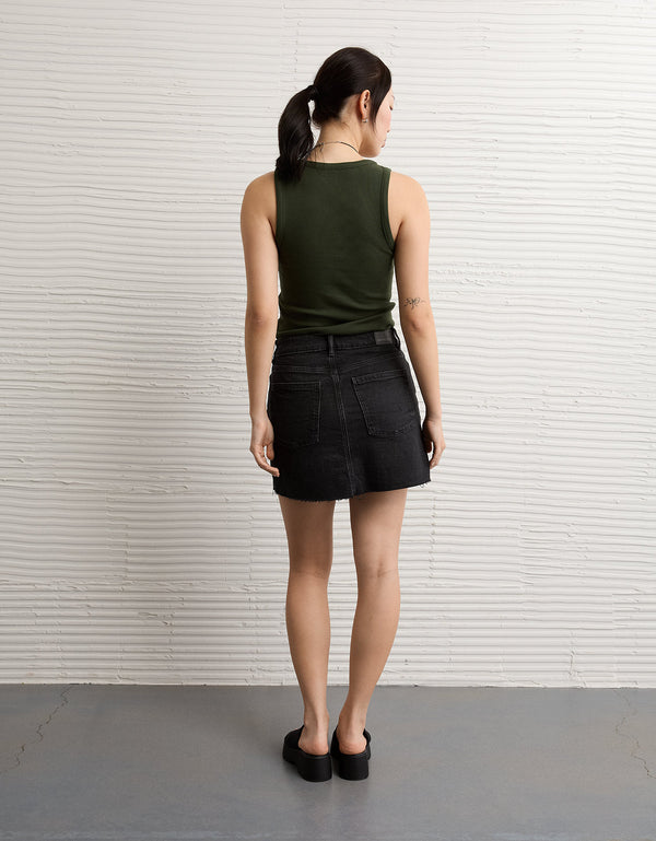 Falda mini de tiro alto Ae - Negro