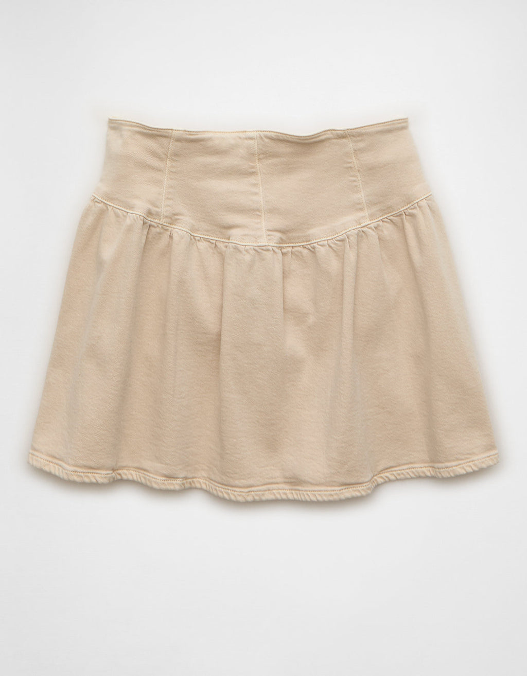 Falda pantalón mini de cintura alta Ae Stretch - Blanco 9332_5398_141_b