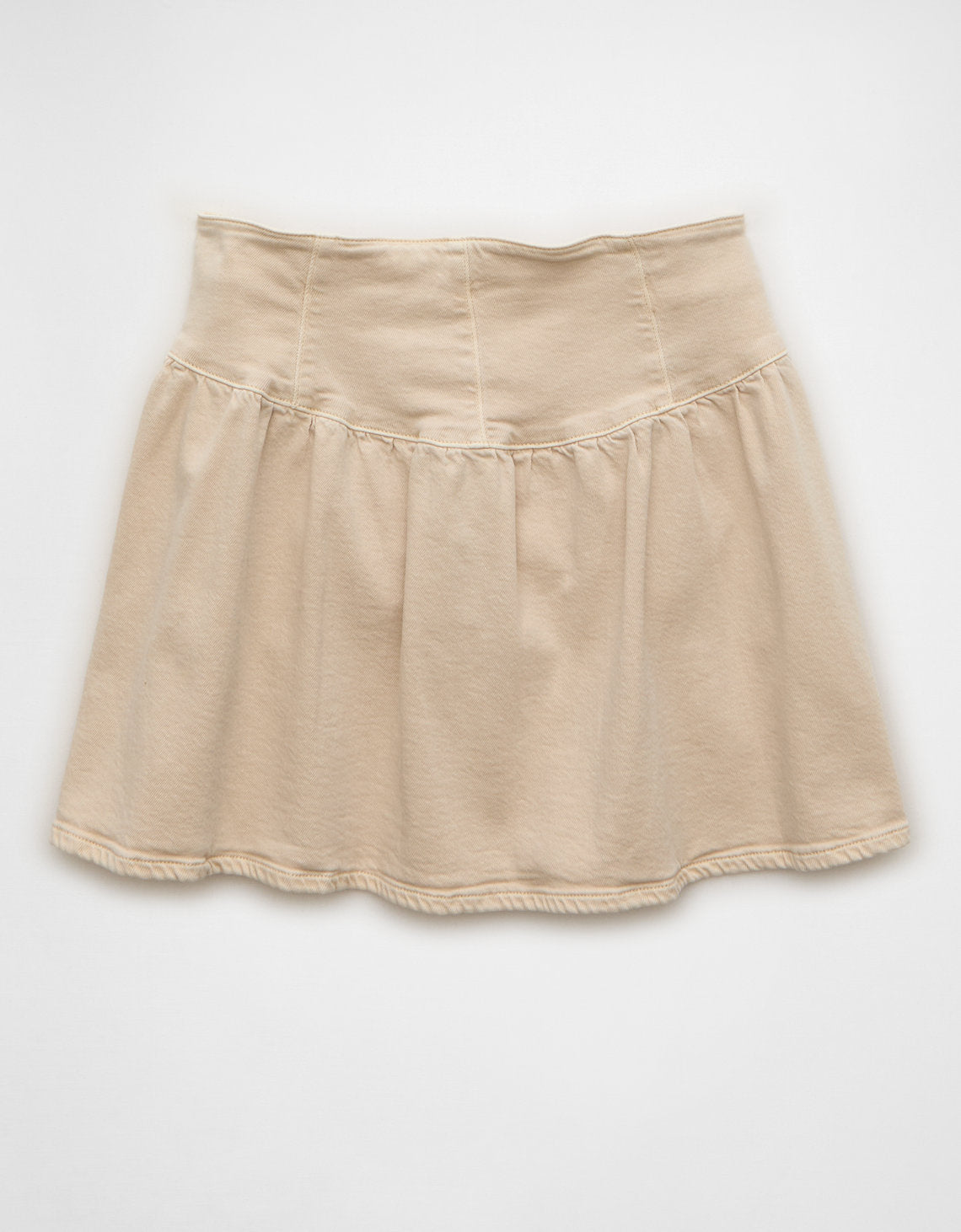 Falda pantalón mini de cintura alta Ae Stretch - Blanco 9332_5398_141_b