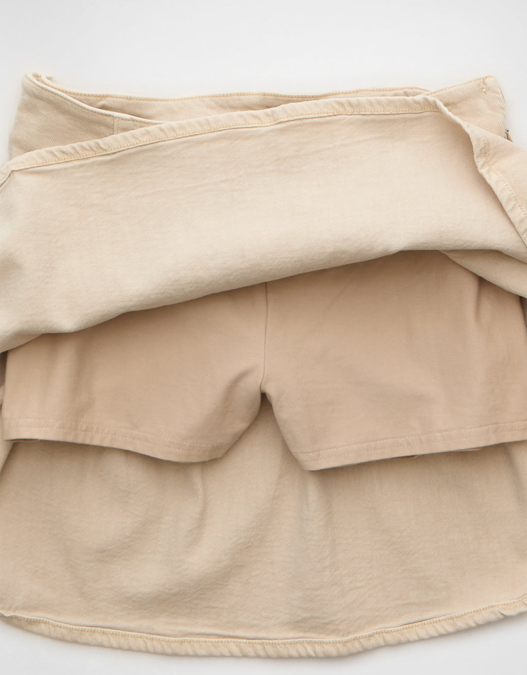 Falda pantalón mini de cintura alta Ae Stretch - Blanco 9332_5398_141_d1